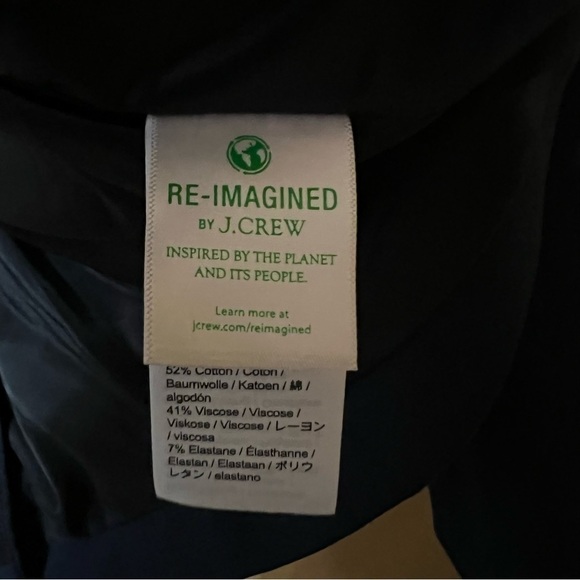 J. Crew | NWOT Parke Blazer in Bi-Stretch Cotton Classic Navy Size 2 - Picture 14 of 16